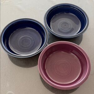 Fiesta Set of Three Ceramic Cereal Bowls